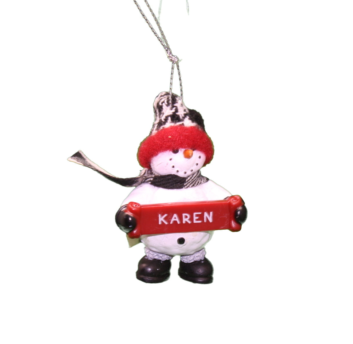 Cozy Snowman Ornament (Letters G - R) -