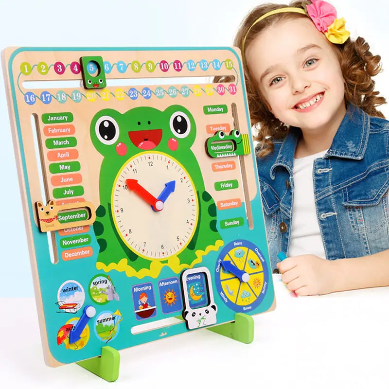 7-in-1 Standing Weather Calendar Clock