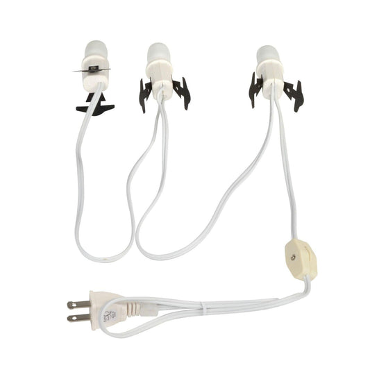 Village 3 Head Switched Light Cord - White