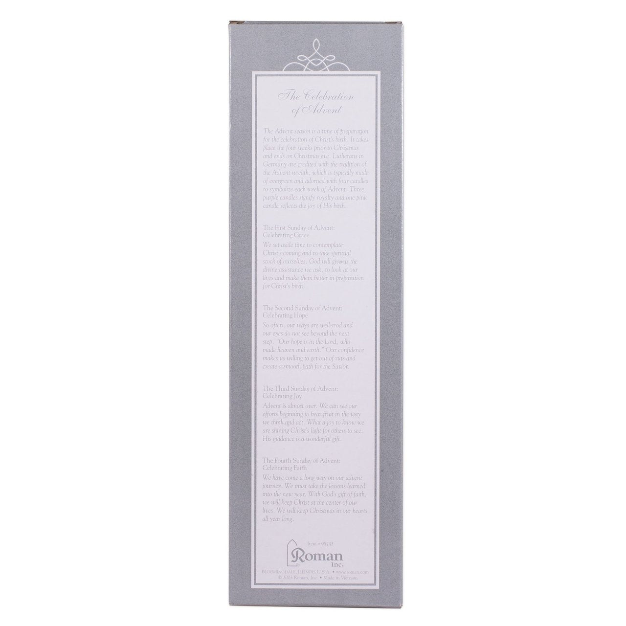 Slim Advent Candle 4 Piece Set