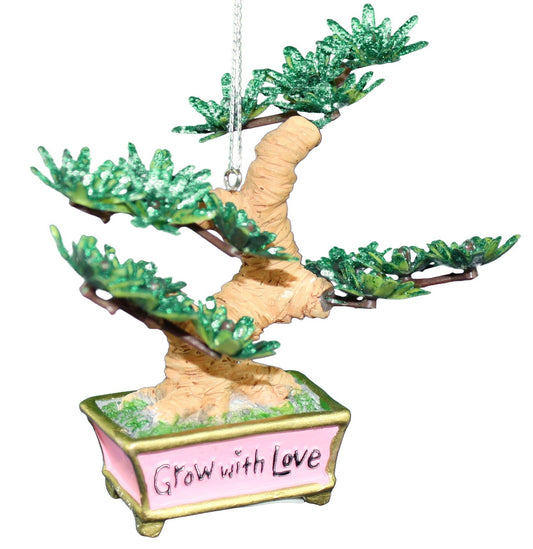 3.75 Inch Bonsai Tree Ornament - Grow with love