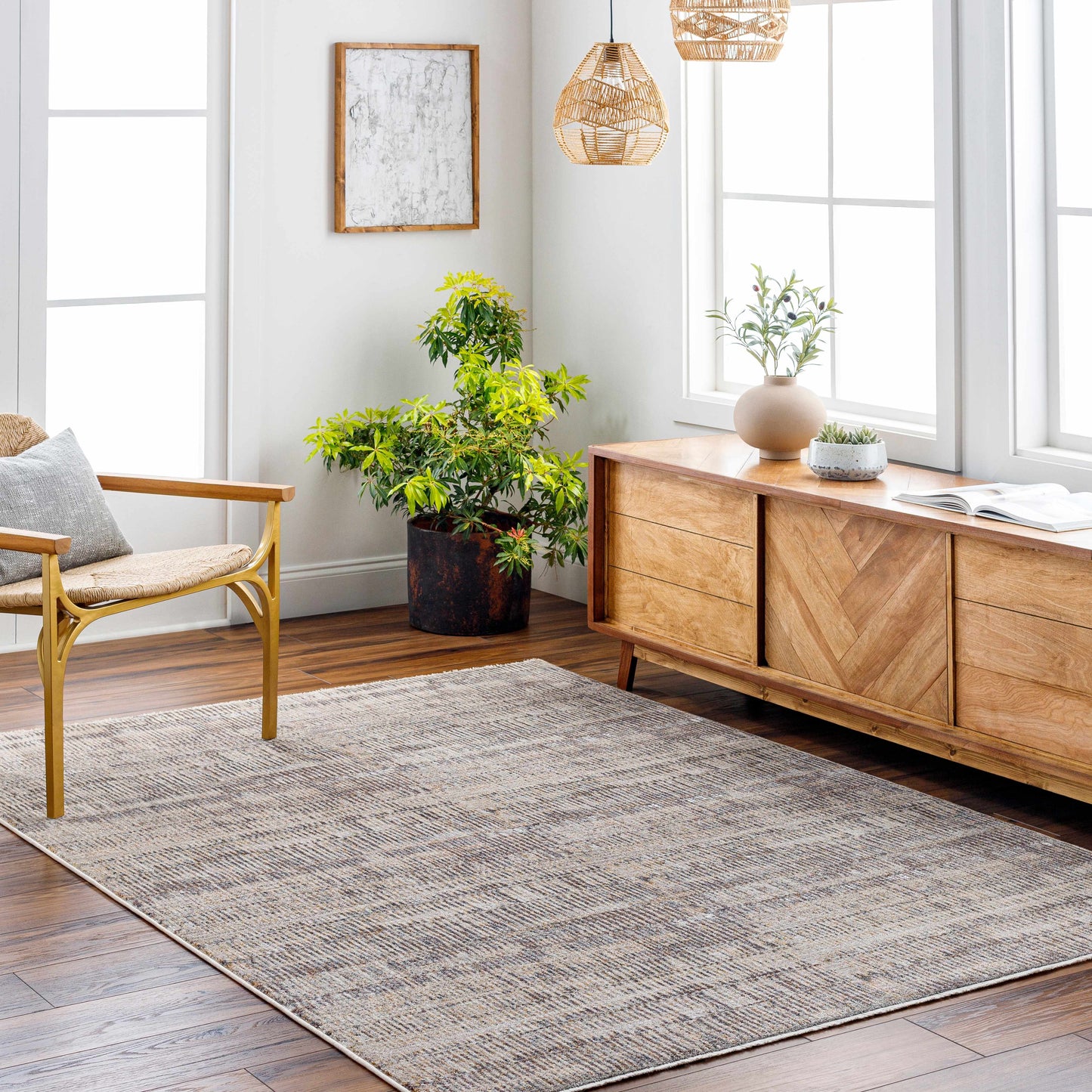 Cane Luxe Rug with Fringes