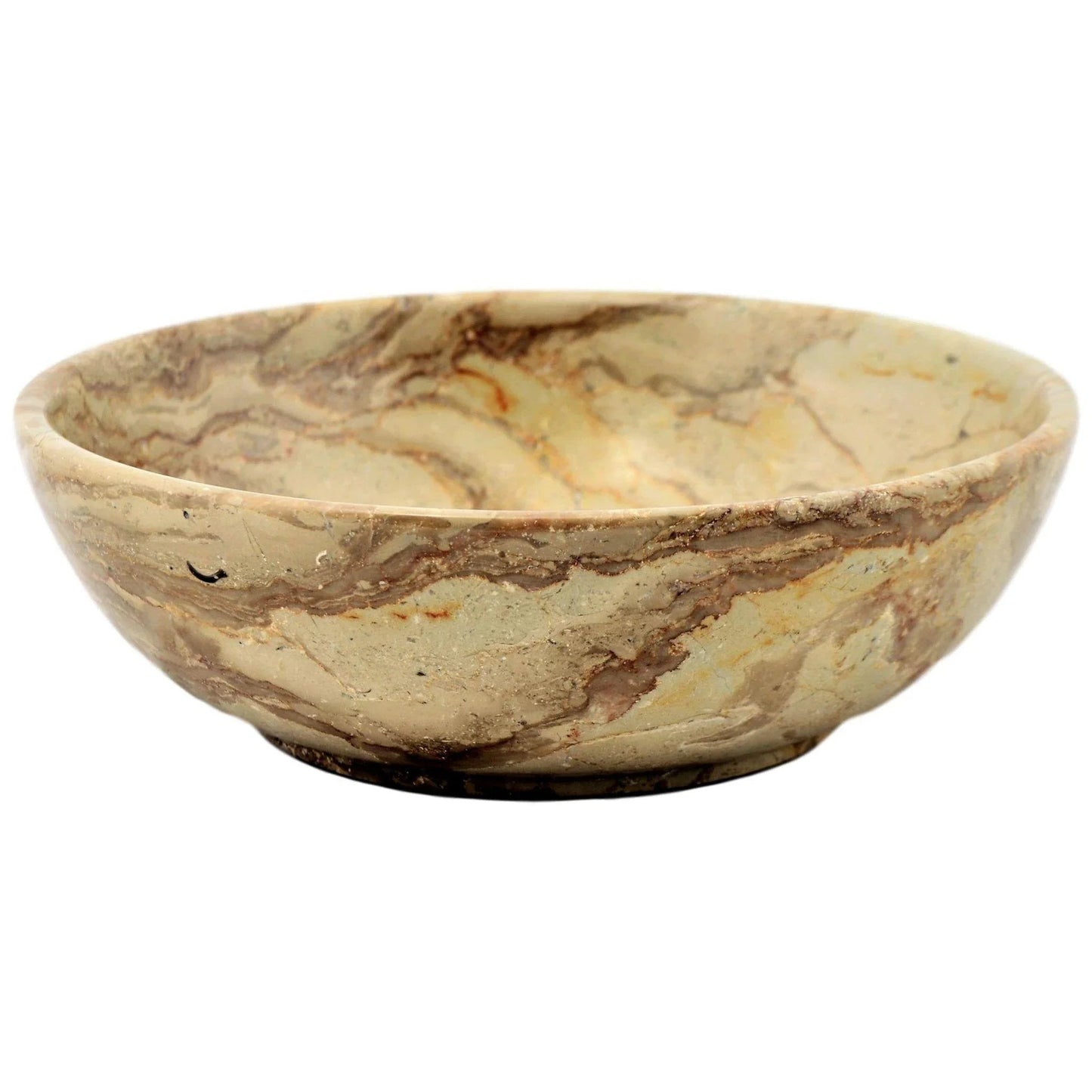 Sahara Beige Marble 12 inch Decorative Fruit Bowl