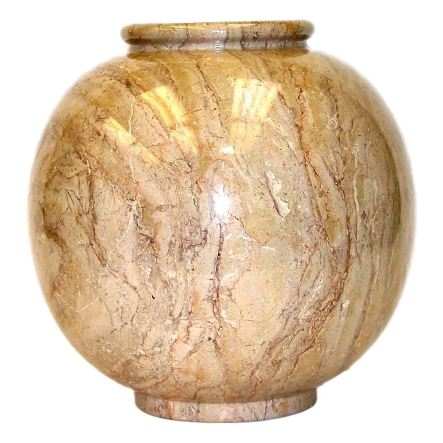 Sahara Beige Marble Large Vase