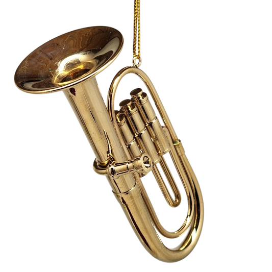 Brass Euphonium Ornament with Case