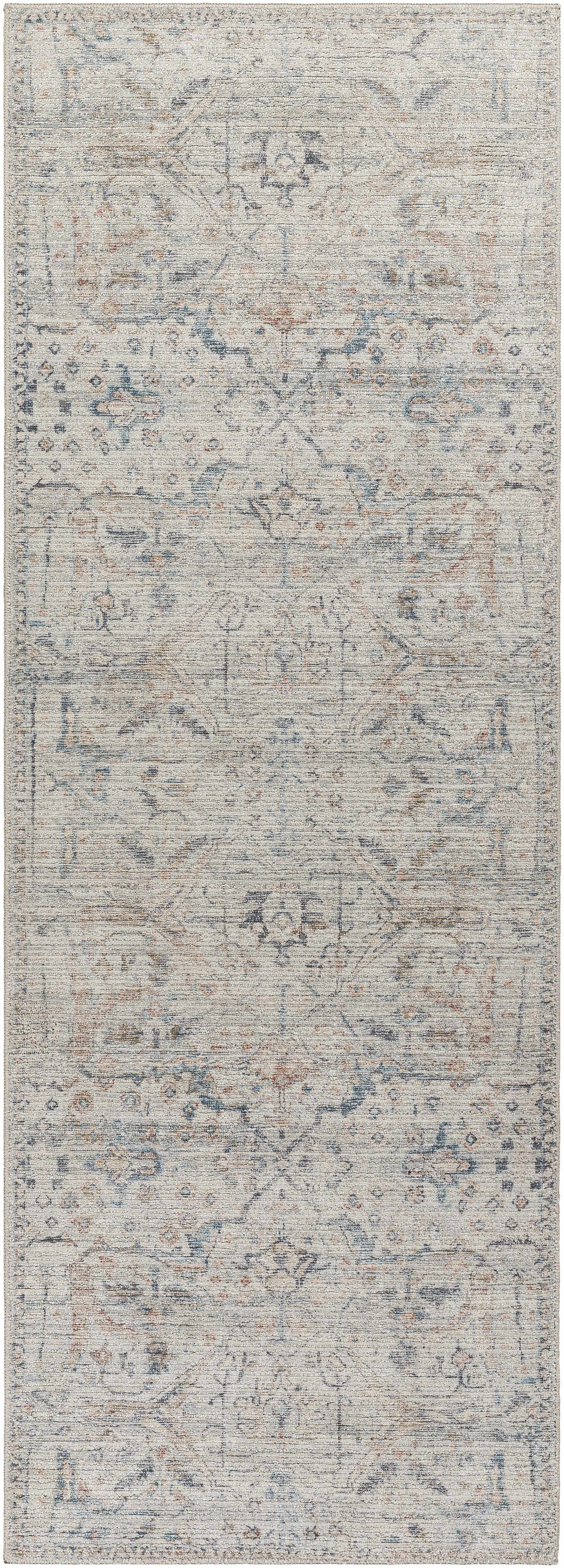 Marlene Damask Off White & Blue Area Rug - Becki Owens x Livabliss