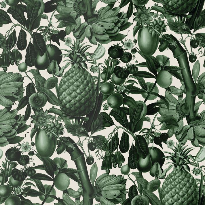 Juicy Fruit Wallpaper, white and dark green