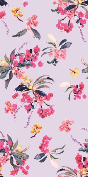Floral Loquat Wallpaper, lavender