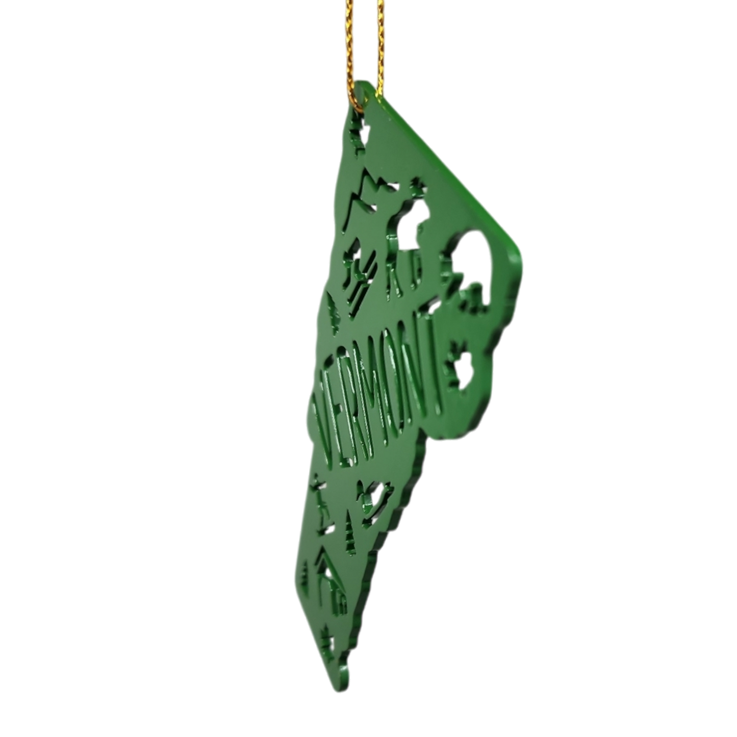 Cutout Metal Vermont Ornament