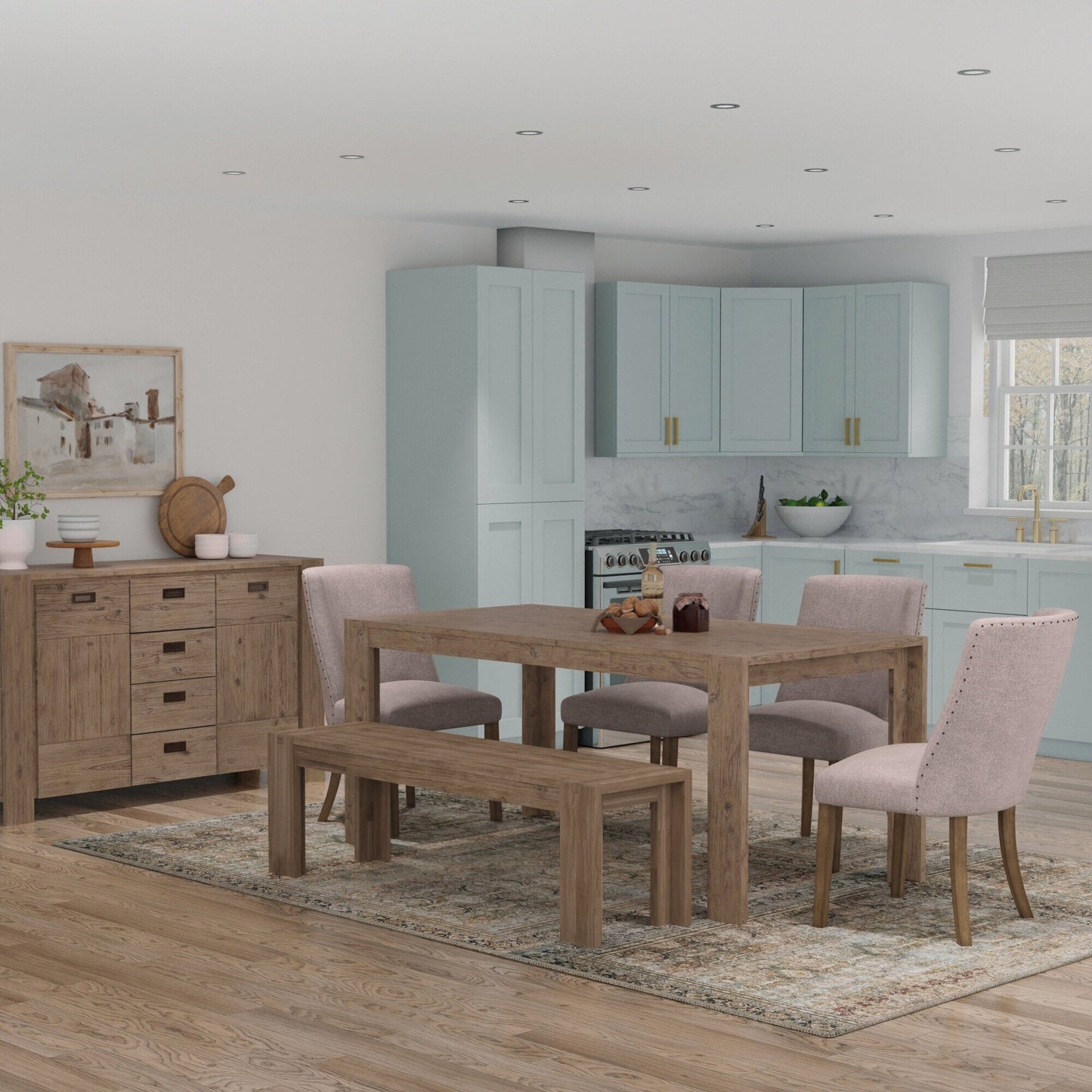 Seashore Dining Table, Antique Natural