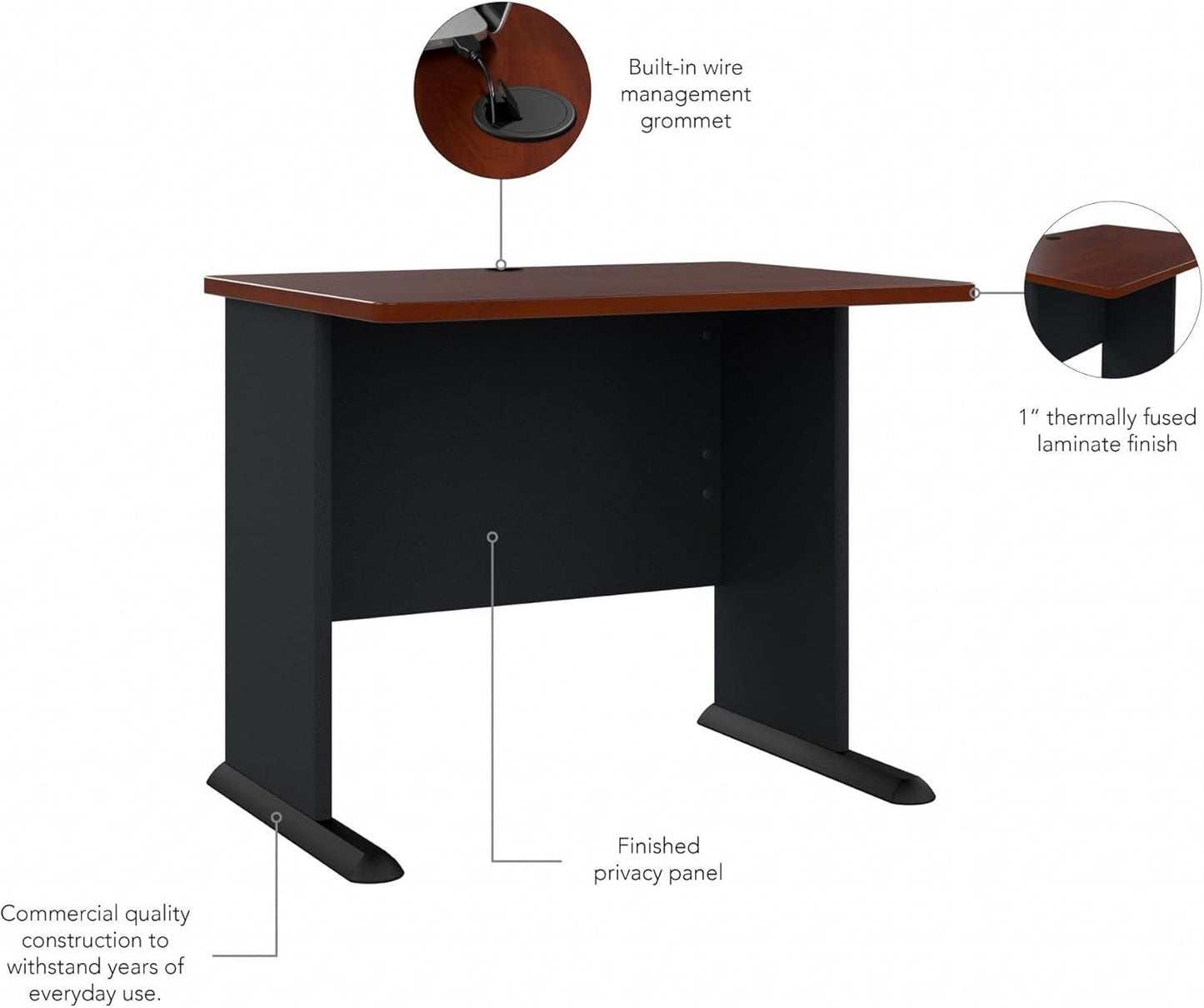 Series A 36W Desk Hansen Cherry Galaxy Home Office