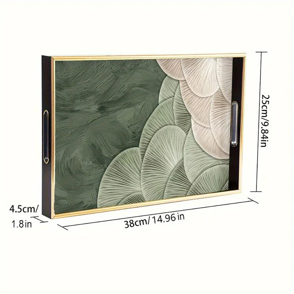 Serving Tray - Heat Resistant Ceramic Green