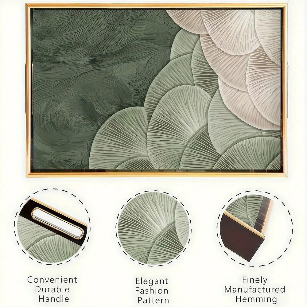 Serving Tray - Heat Resistant Ceramic Green