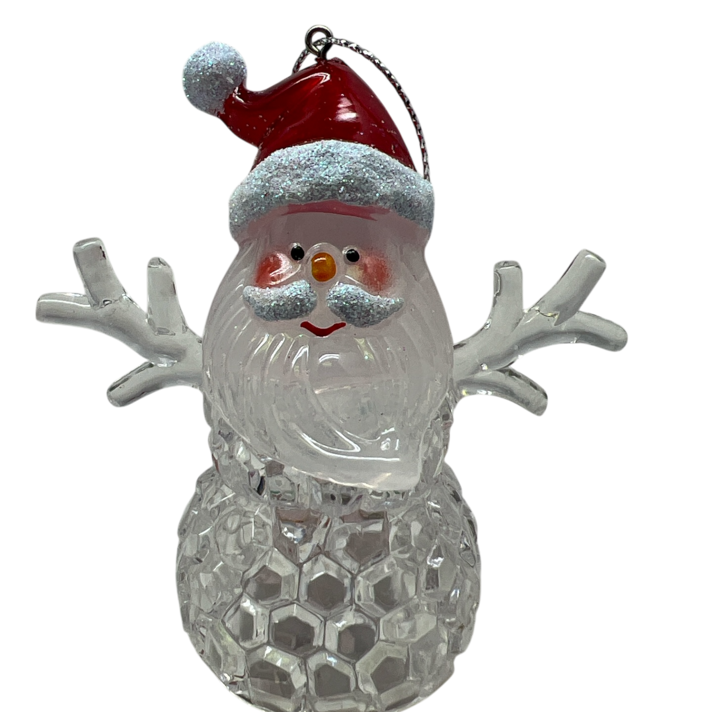 3.75"LED Santa Ornament