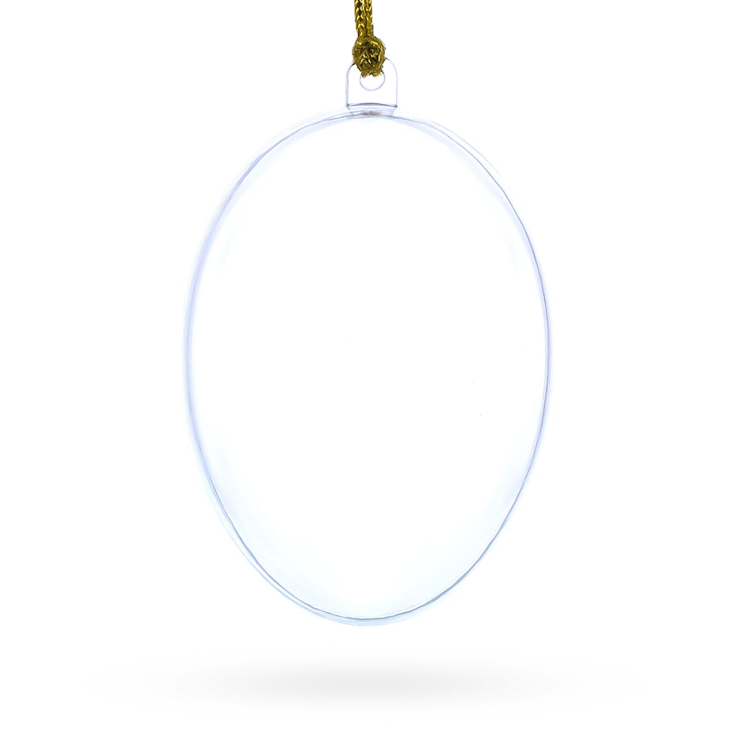 Set of 3 Clear Plastic Egg Ornaments 3.4 Inches (86 mm)