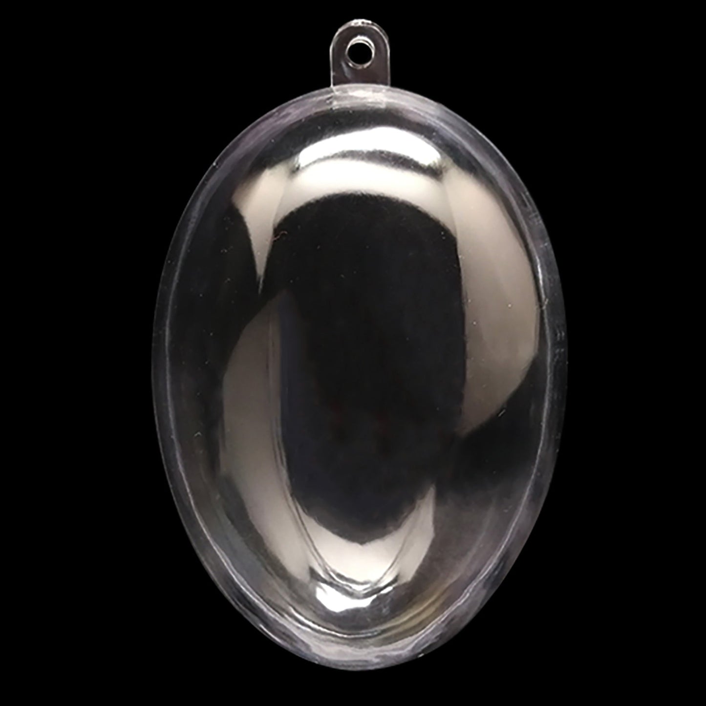 Set of 3 Clear Plastic Egg Ornaments 4.35 Inches (100 mm)