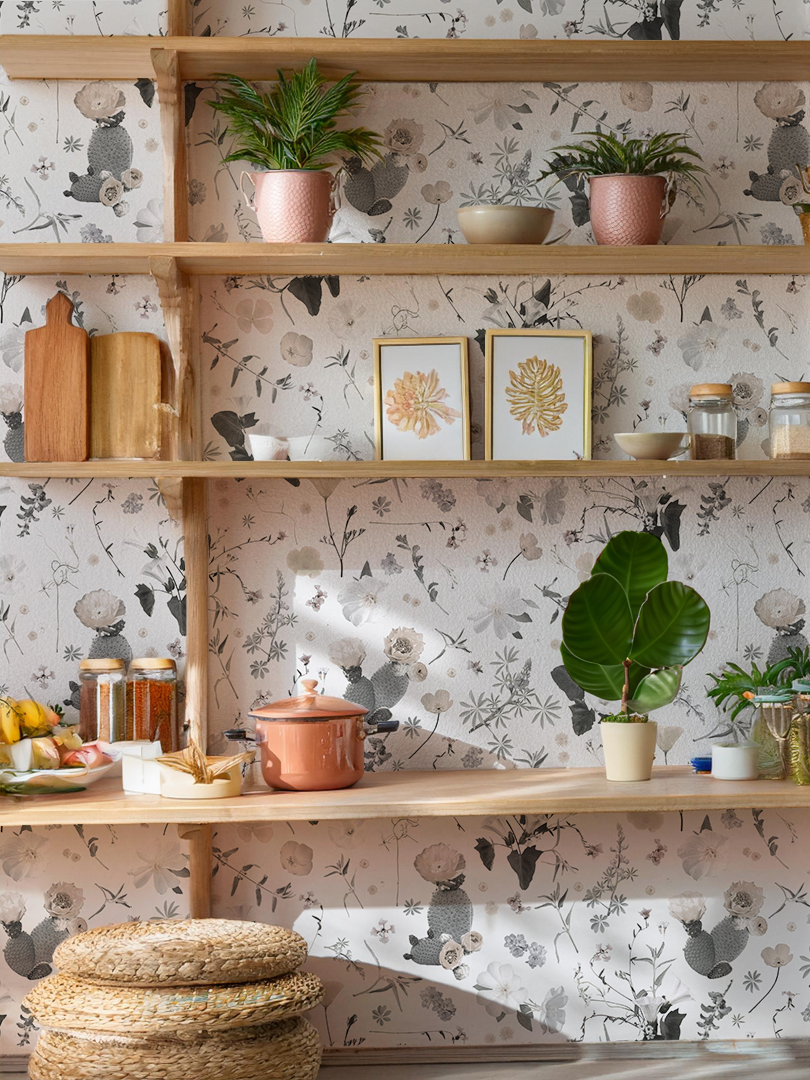 California Native Wallpaper, muted white