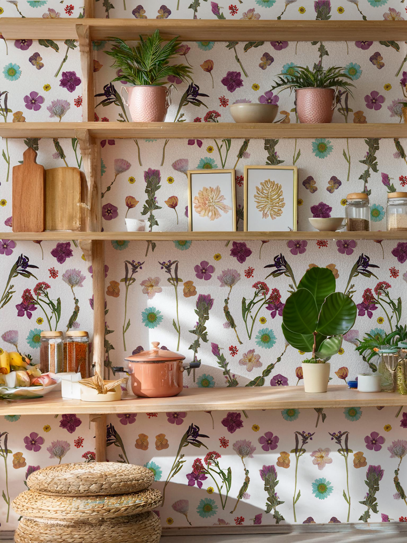 Pressed Fresh Version 02 Wallpaper, purple and blue