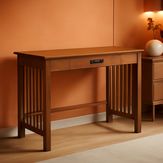 Sierra Mission Writing Desk with Pull-Out Storage Drawer