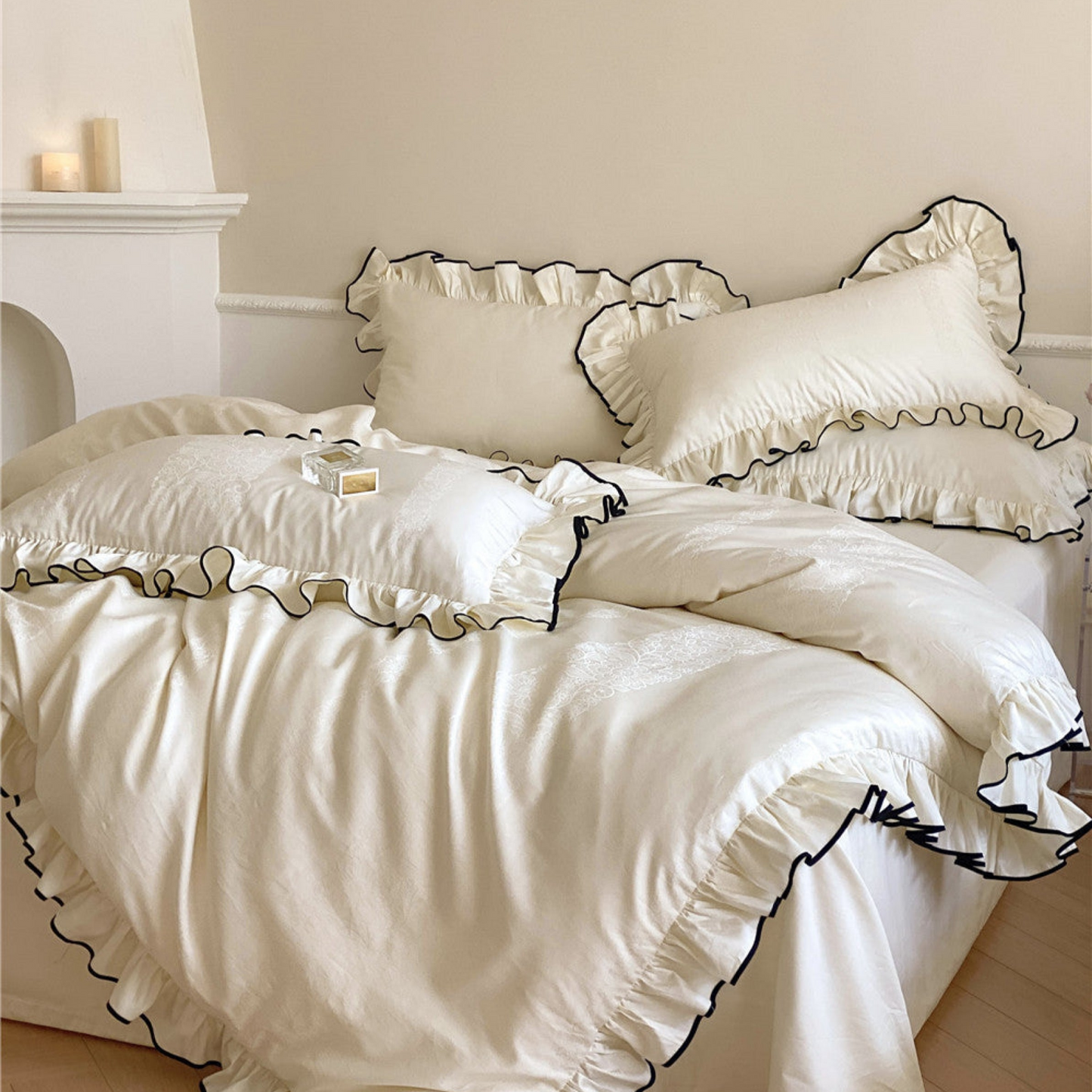 Silky Ruffle Duvet Cover