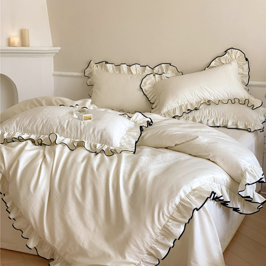 Silky Ruffle Duvet Cover