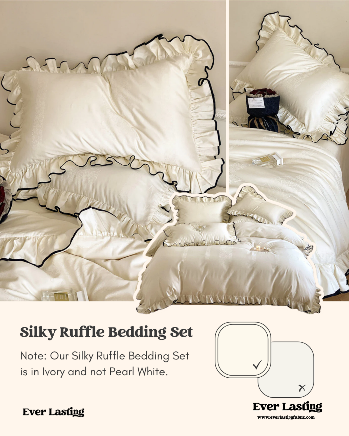 Silky Ruffle Duvet Cover