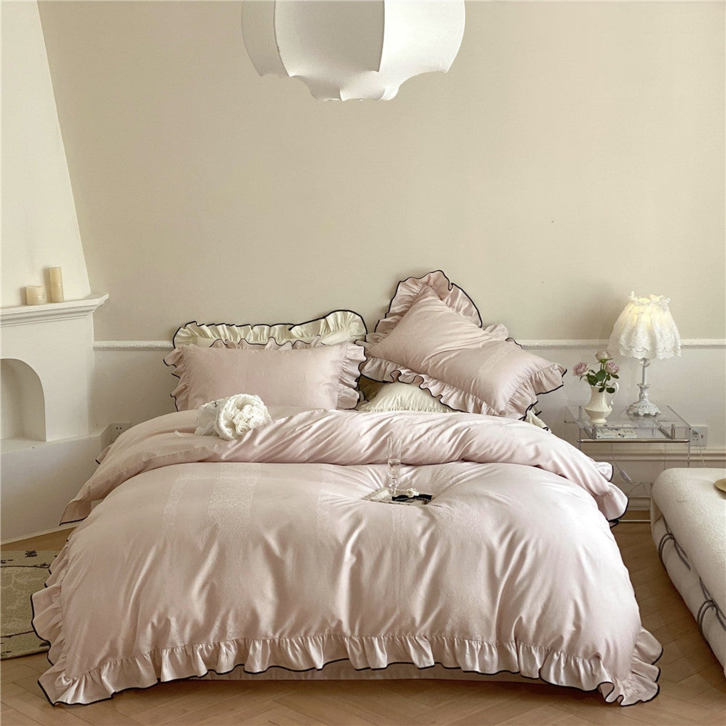 Silky Ruffle Duvet Cover