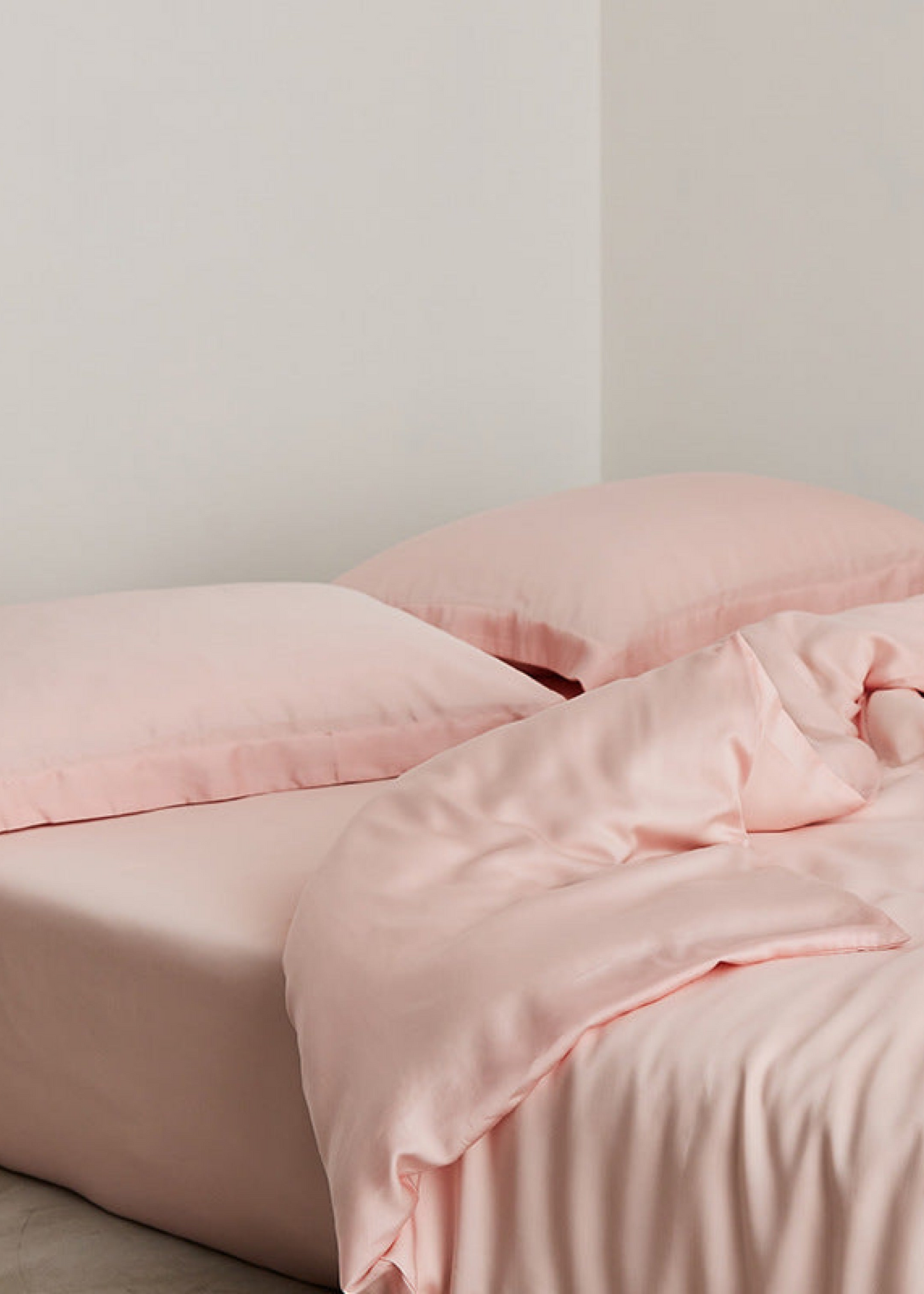 Silky Solid Tencel Bedding Set / Rose Pink