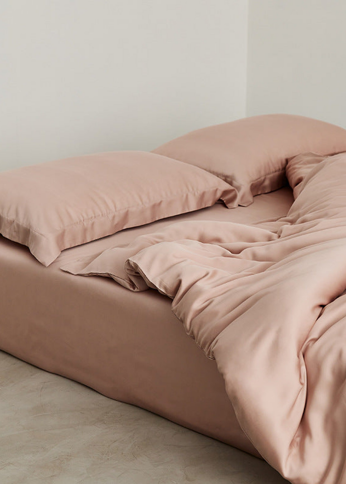 Silky Solid Tencel Bedding Set / Rose Pink