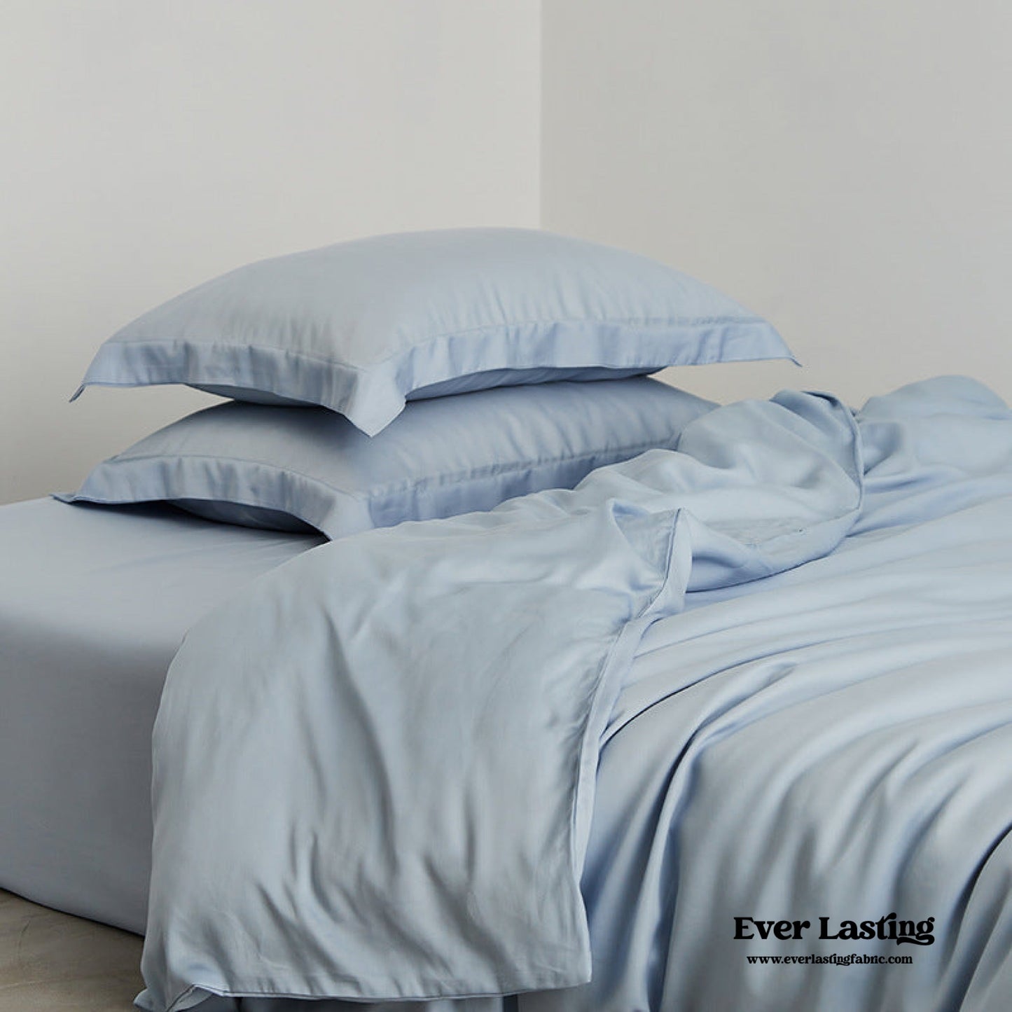 Silky Solid Tencel Bedding Set / Gray