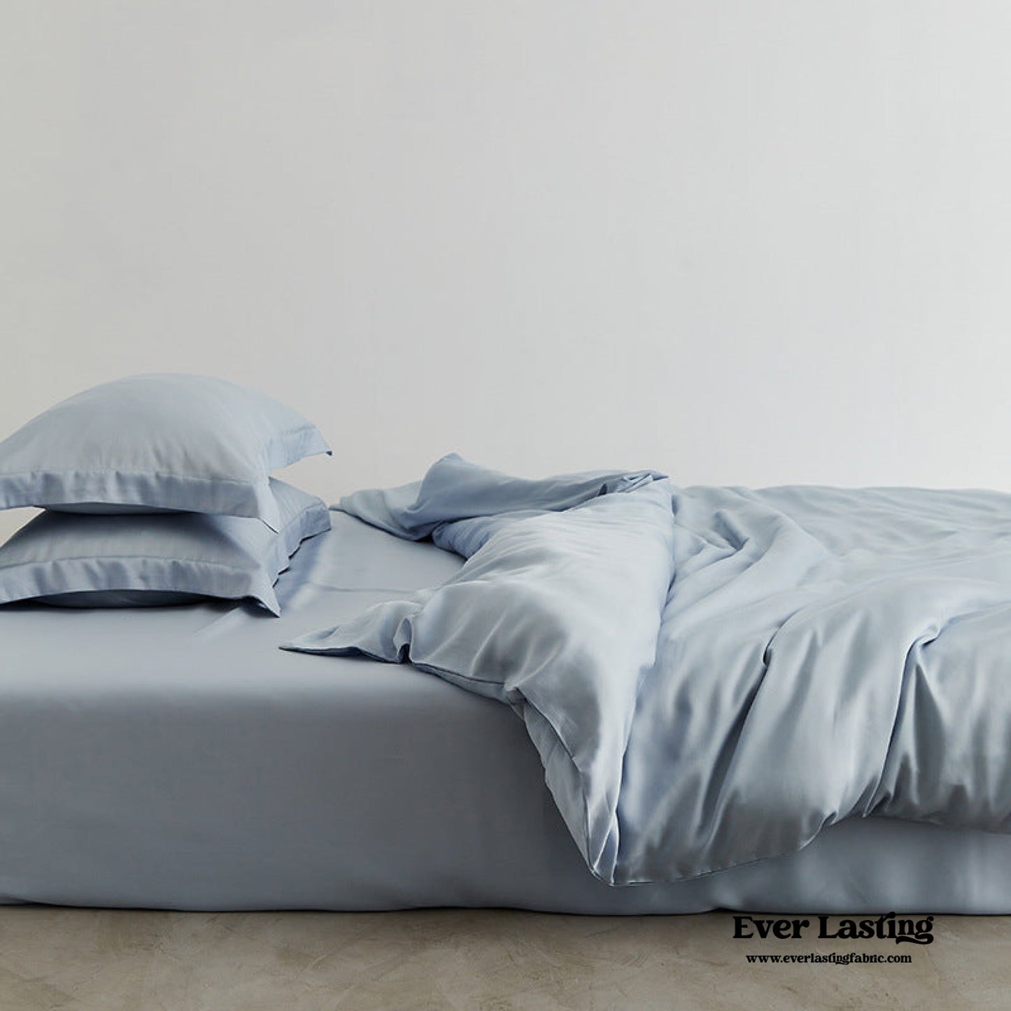 Silky Solid Tencel Bedding Set / Gray