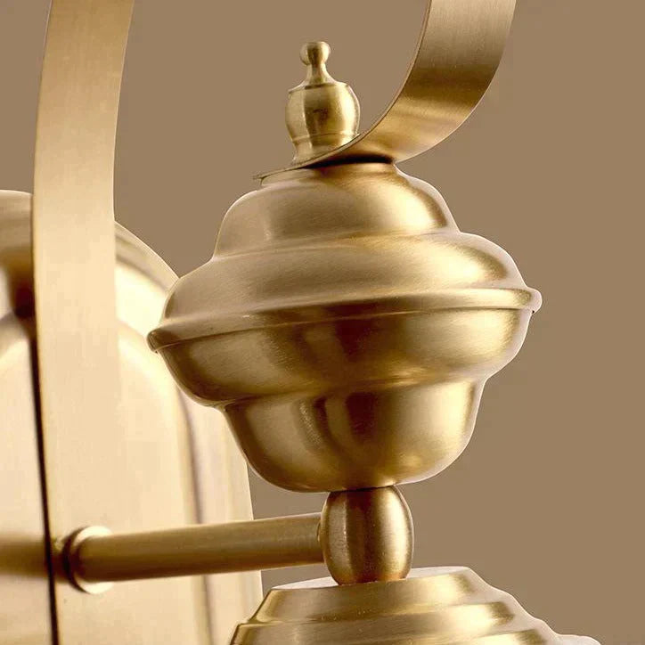 Éva's Country Style Outdoor Copper Wall Lamp - Charming Balcony and Staircase Lighting