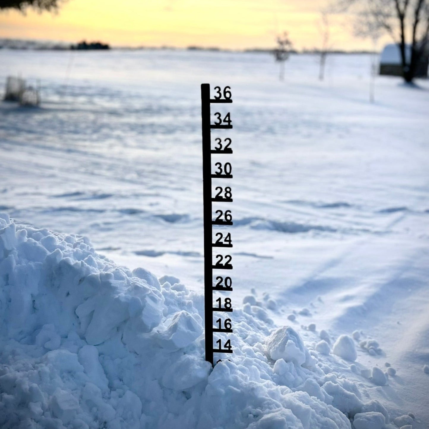 Simple Steel Snow Gauge - 12-inch, 24-inch, 36-inch