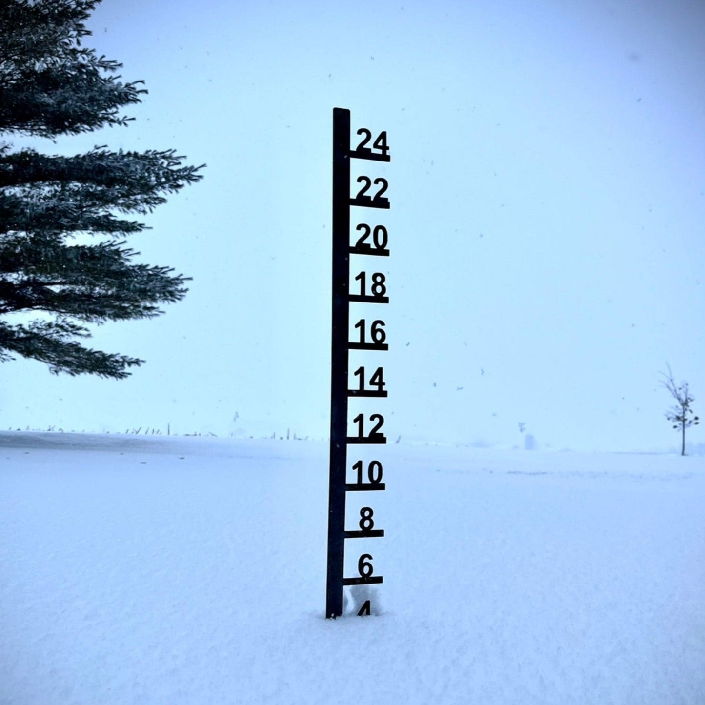 Simple Steel Snow Gauge - 12-inch, 24-inch, 36-inch