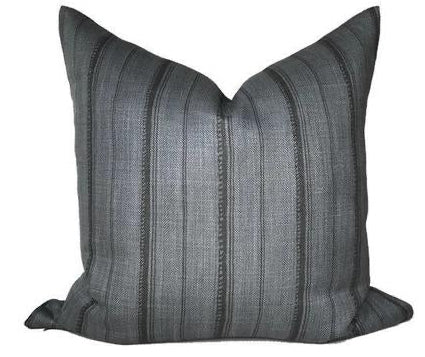 Malabar Pillow Cover in Slate Grey, Peter Dunham Textiles