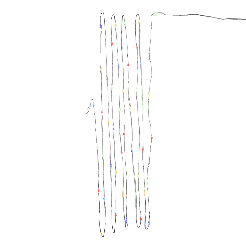 50-Light Battery-Operated Multicolored Superbright LED Light Set