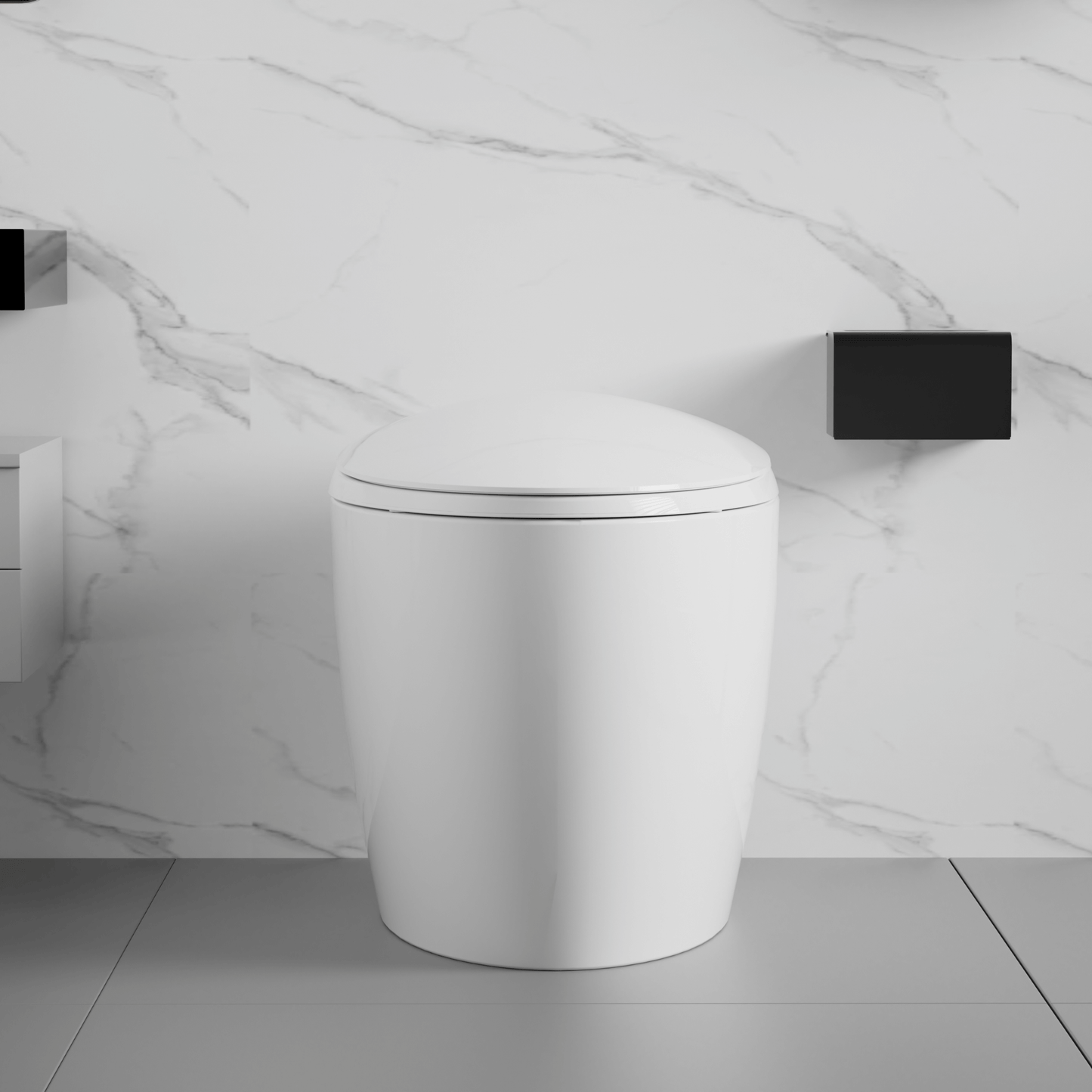 Smart One-Piece Toilet With Bidet, Foot Sensor, LED Display And Dryer (SAK80112)