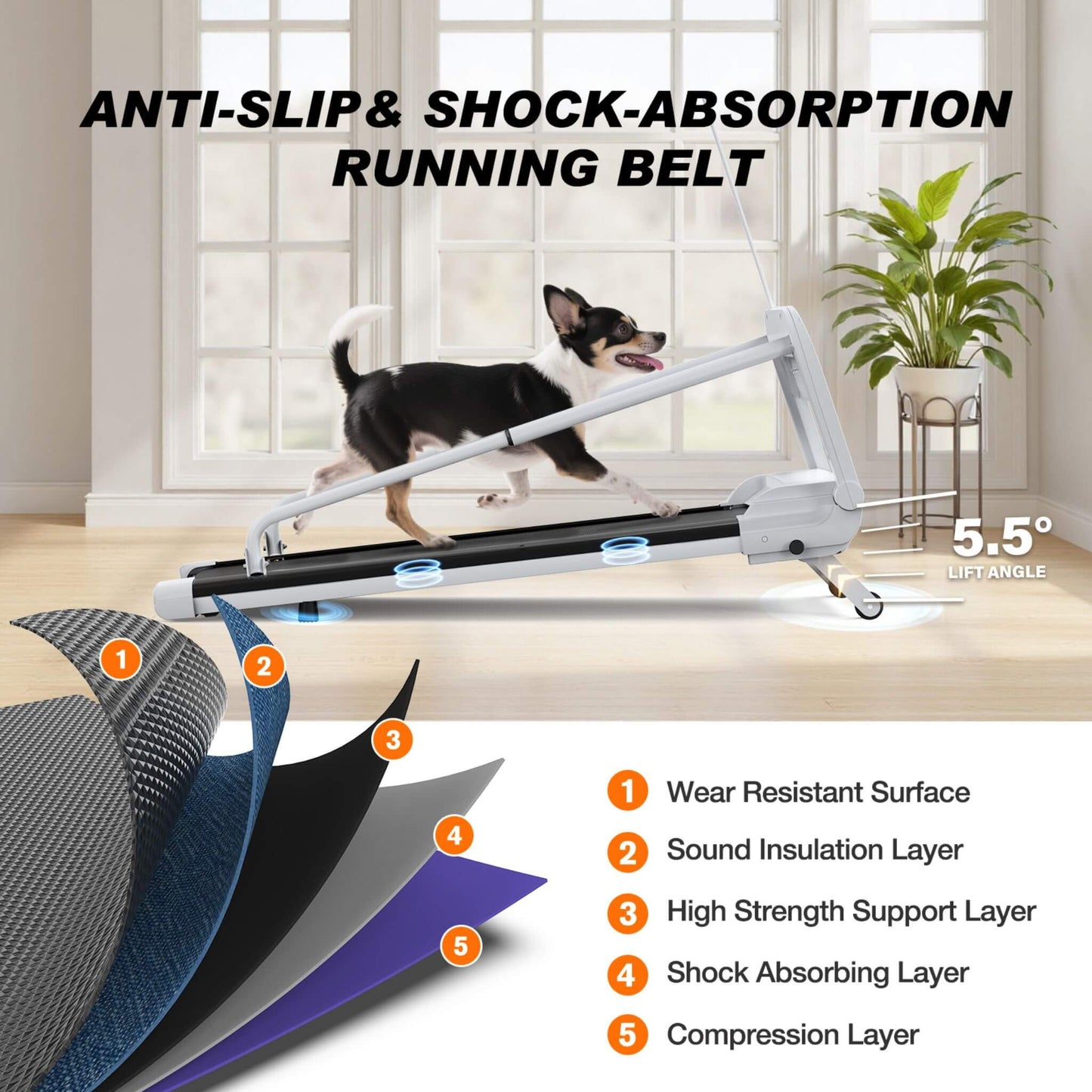 Smart Pet Treadmill With Adjustable Speed For Small And Medium Dogs (SAK72537)