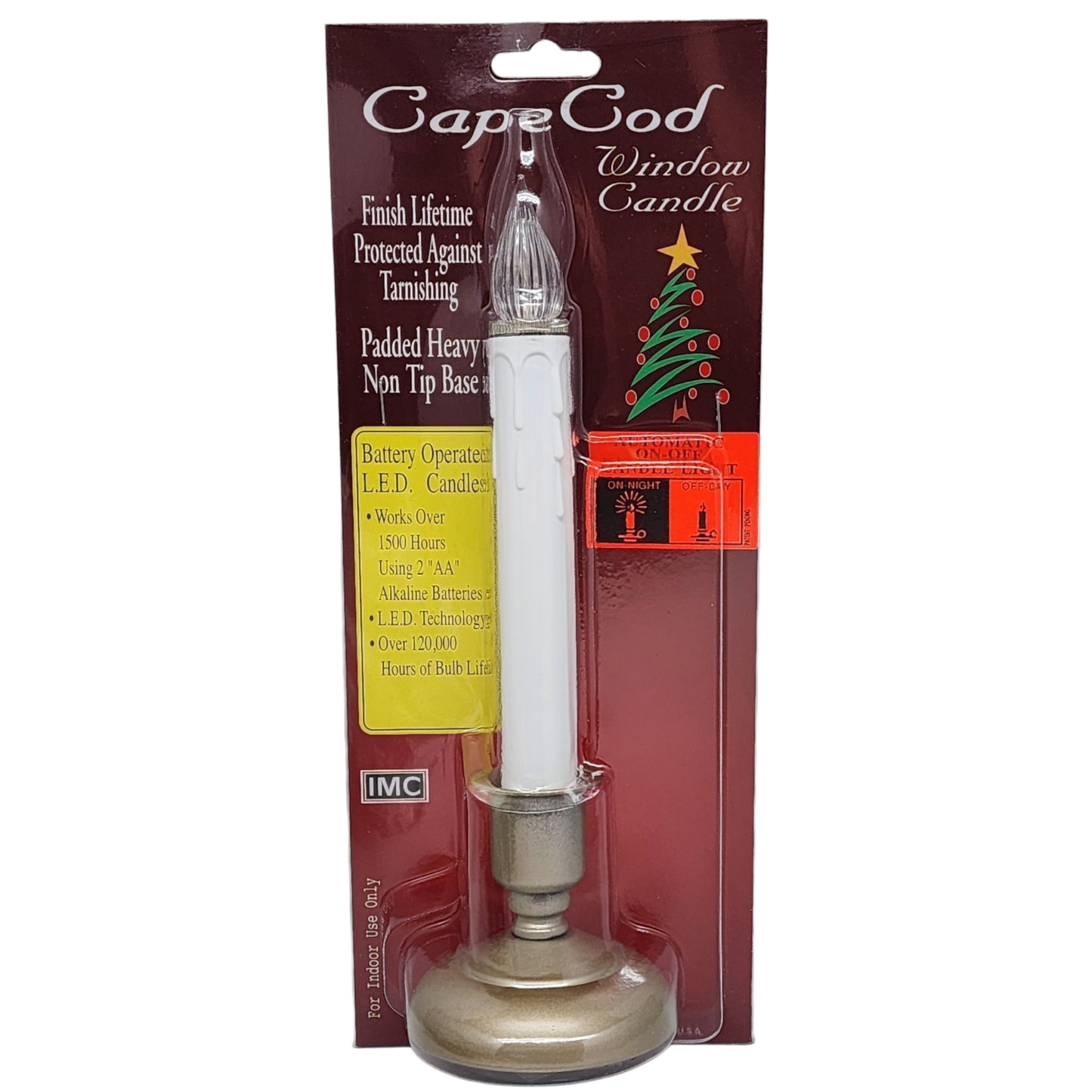 Cape Cod LED Window Candle - Pewter