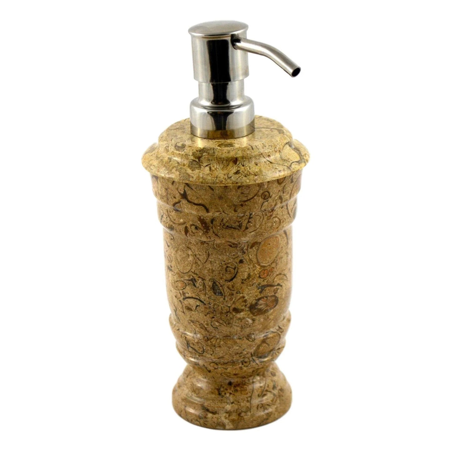 Soap and Lotion Dispenser of Fossil Stone