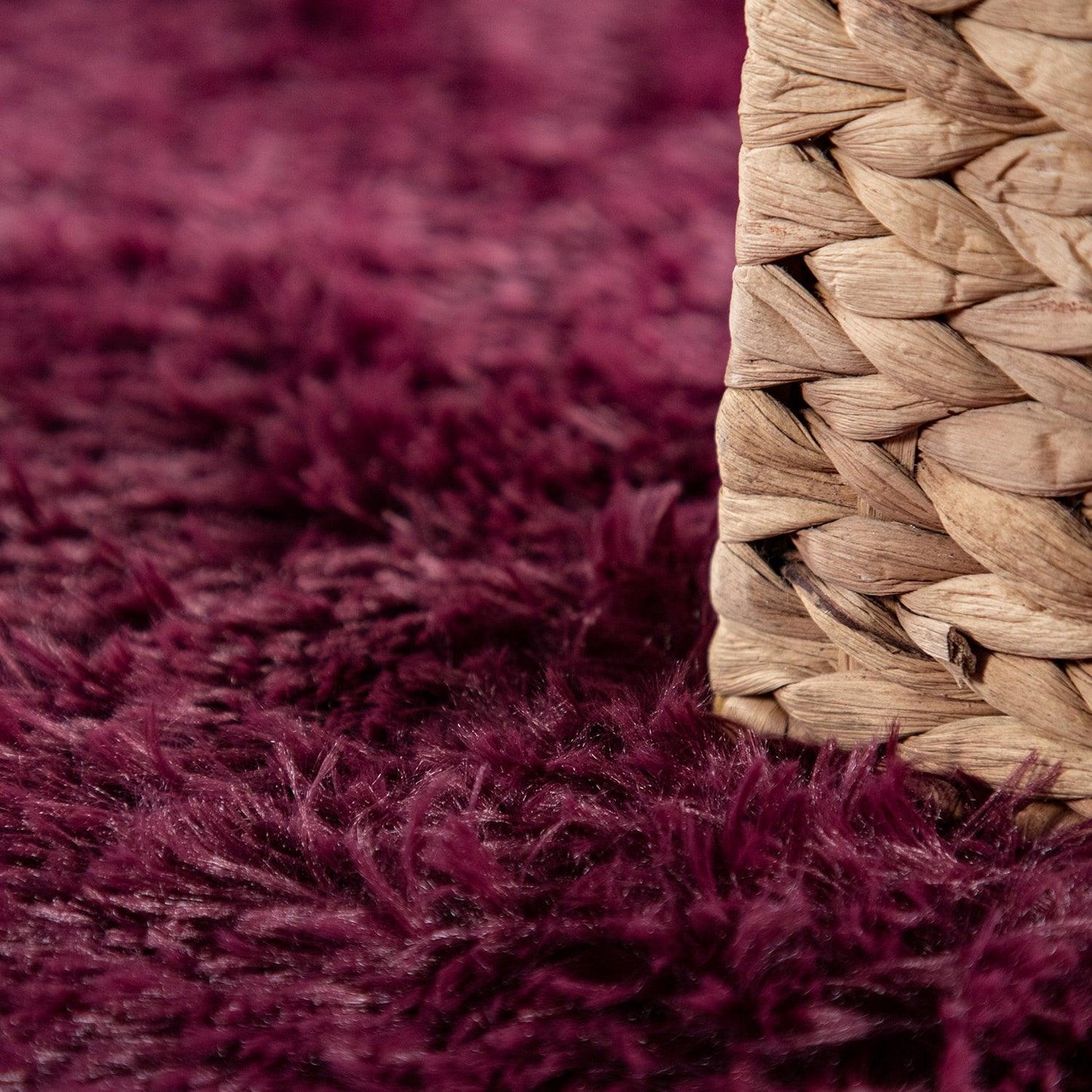 Solid Shag Rug Silky Soft & Fluffy In Purple
