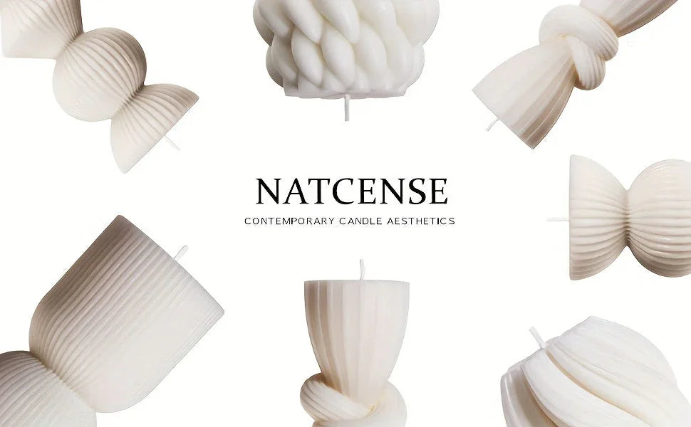 Soy Wax Ribbed Pillar Candles 7-Pack