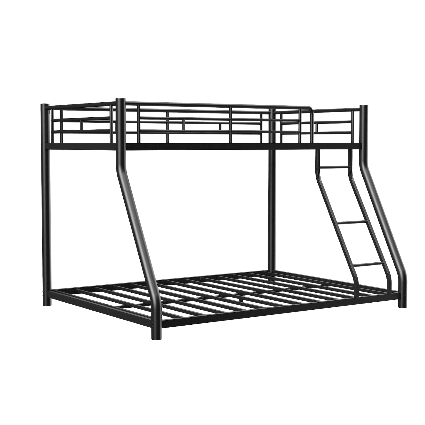 Twin Over Full Metal Bunk Bed with Guardrails and Ladder | Just Better Bunk Beds