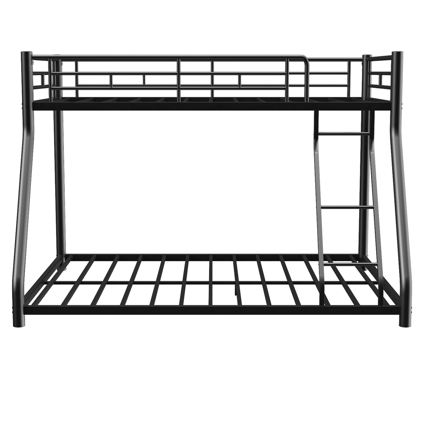 Twin Over Full Metal Bunk Bed with Guardrails and Ladder | Just Better Bunk Beds