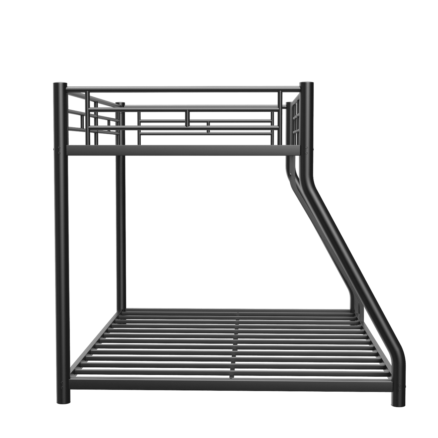 Twin Over Full Metal Bunk Bed with Guardrails and Ladder | Just Better Bunk Beds