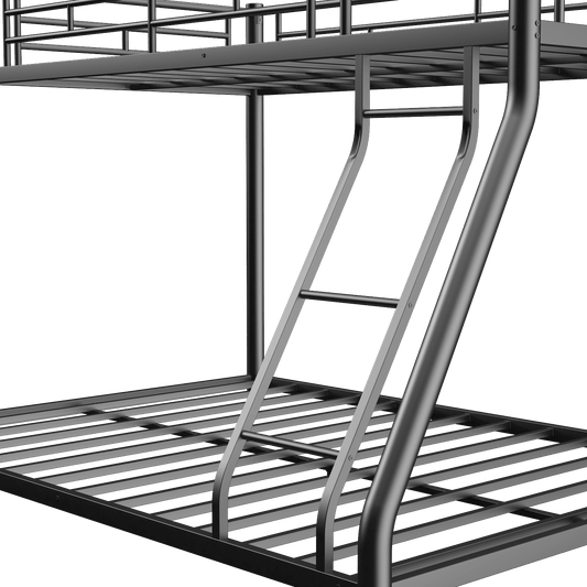 Twin Over Full Metal Bunk Bed with Guardrails and Ladder | Just Better Bunk Beds