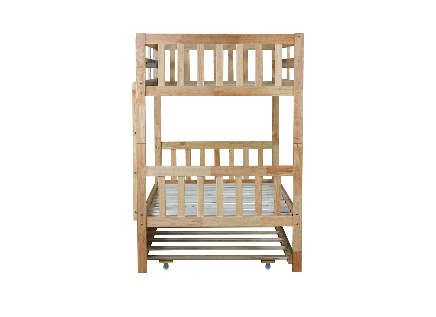 Twin Over Twin Bunk Bed with Trundle and Storage Stairs | Just Better Bunk Beds