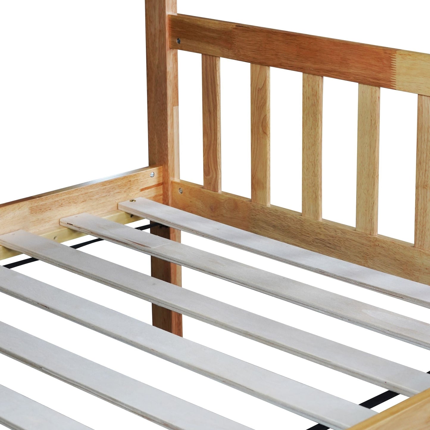 Twin Over Twin Bunk Bed with Trundle and Storage Stairs | Just Better Bunk Beds