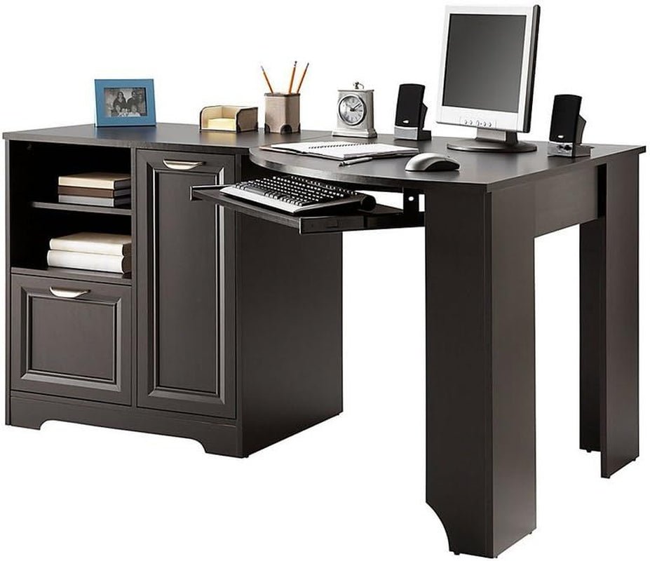 Spacious Corner Computer Desk with Storage and Organization