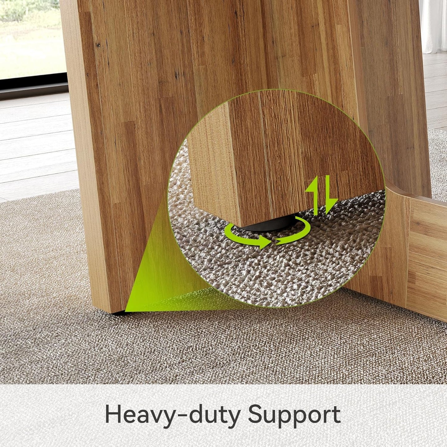 Spacious Wooden Executive Desk for Home Office Use